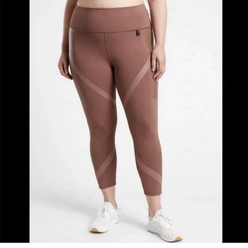 ALLYSON FELIX Athleta Women's Legend 7/8 Tight Leggings SIZE 2X Hearth Rose